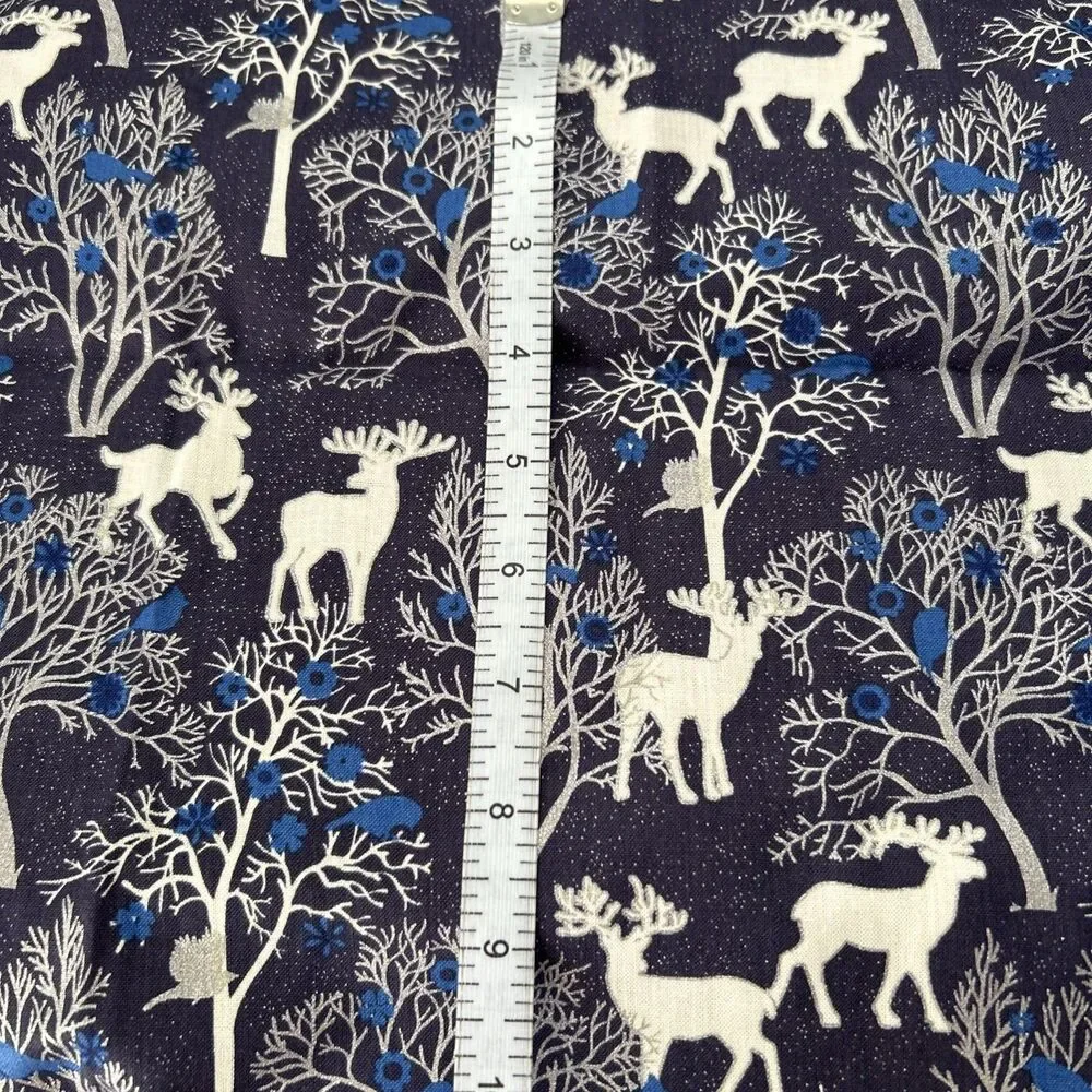 Wonders of Winter Cotton Quilting Fabric Laurie Godin Northcott Deer Nature